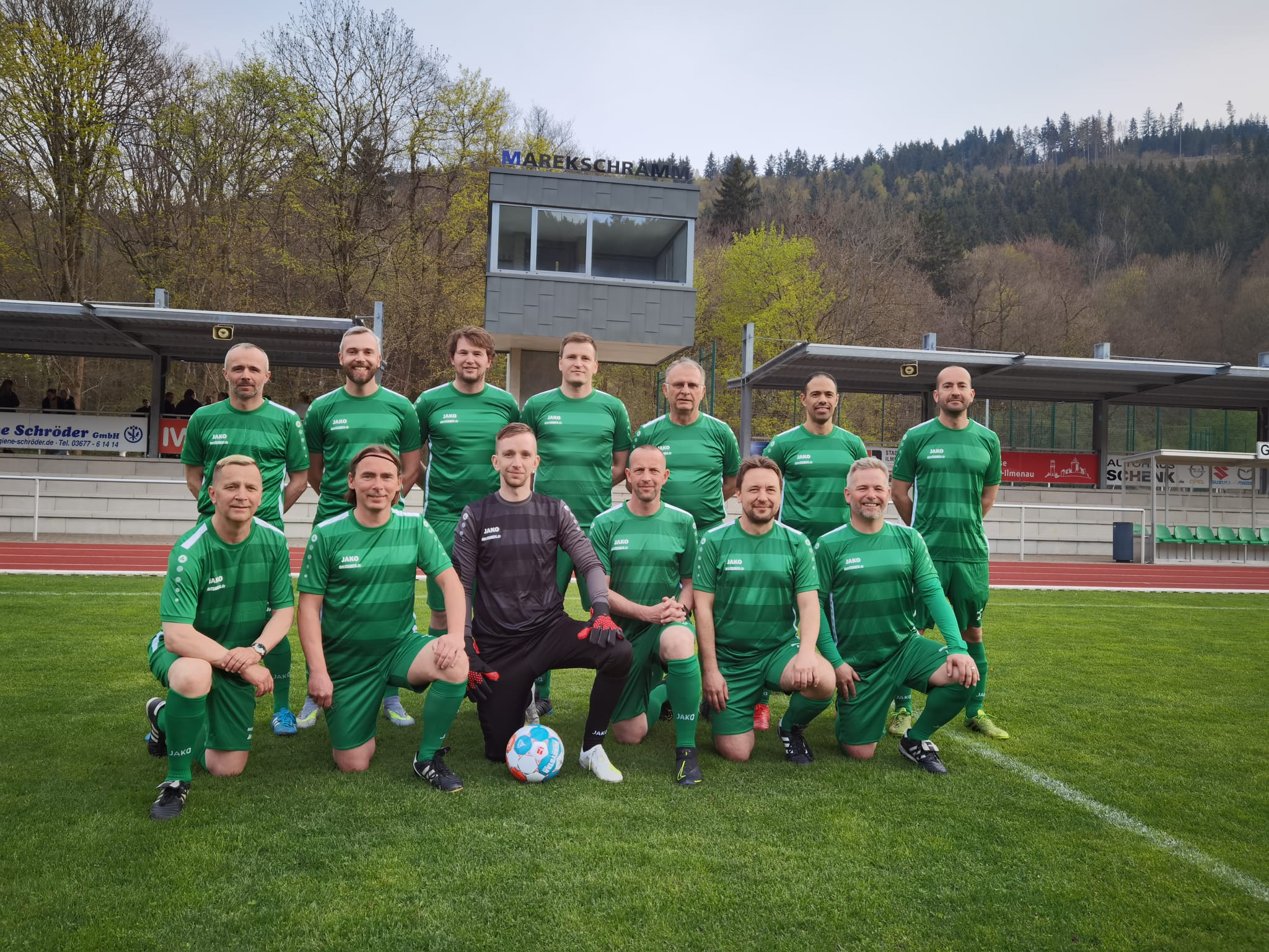Mannschaft SV Germania Ilmenau - Alte Herren vor dem Spiel gegen Gräfenroda